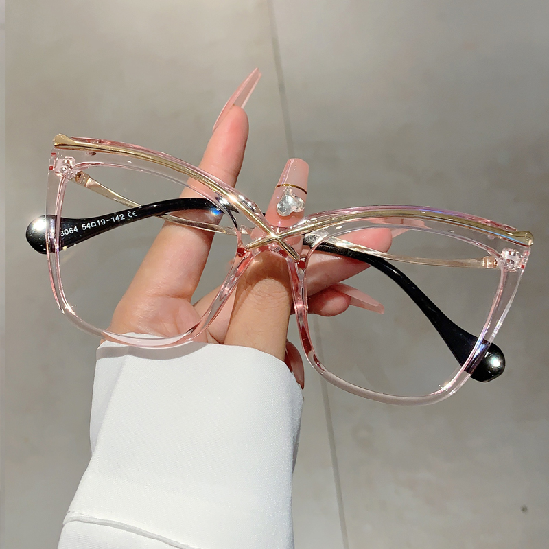 KAMMPT Oversized Cat Eye Eyegl - Women'S Fashion Glasses Non Prescription 评论和价格