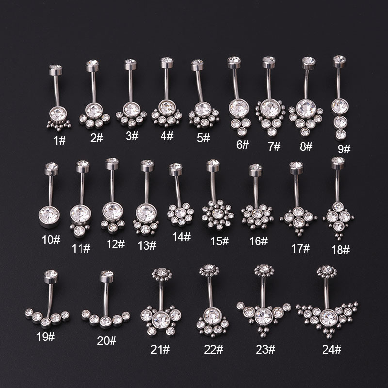 Zircon Golden Belly Button Rin - Women'S Fashion Rings Gold 评论和价格