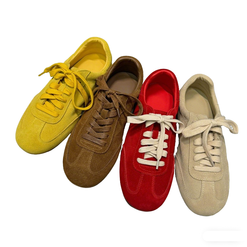 NORAZORA 4 Colors Cow Suede Le - Women'S Yellow Fashion Sneakers 评论和价格