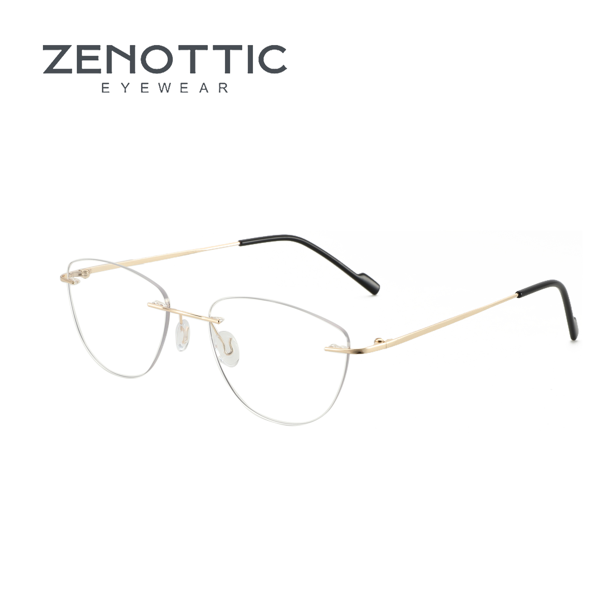 ZENOTTIC Fashion Cat Eye Rimle - Women'S Fashion Glasses Non Prescription 评论和价格