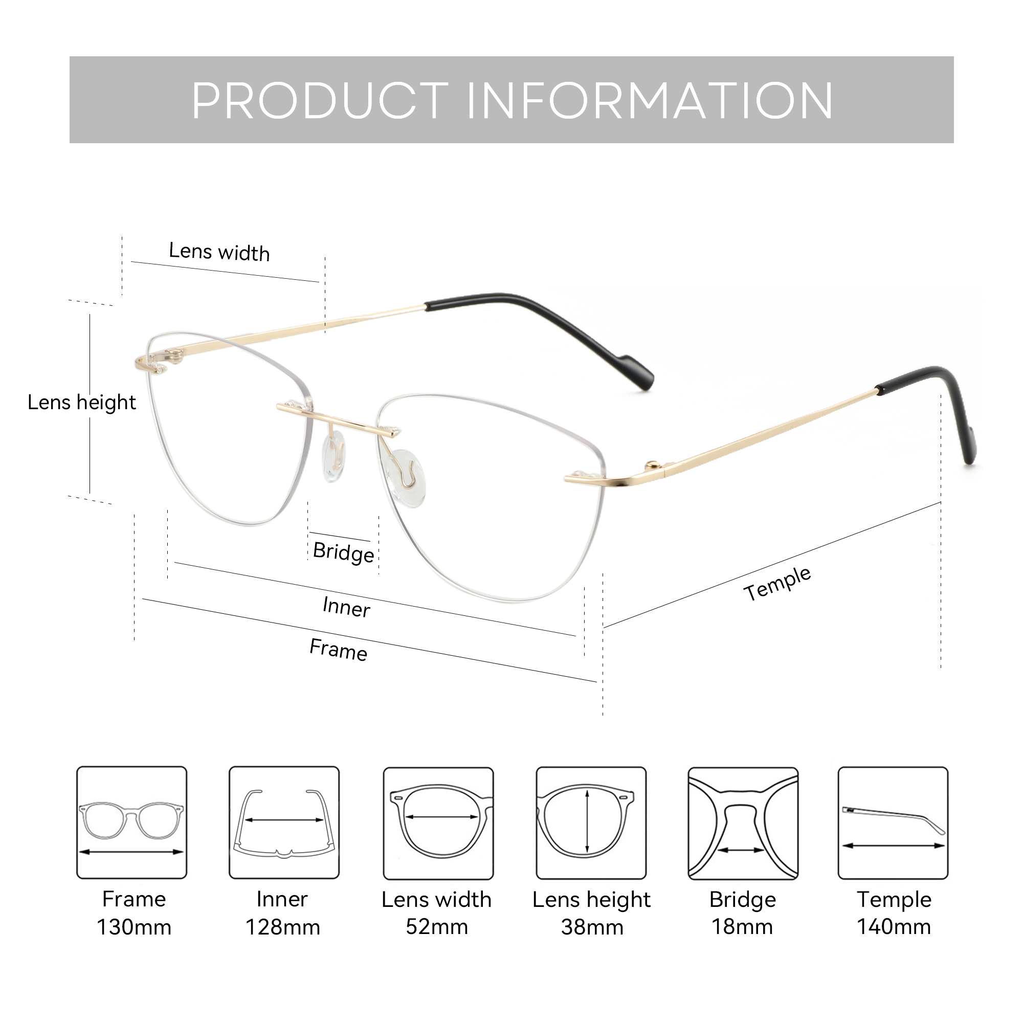 ZENOTTIC Fashion Cat Eye Rimle - Women'S Fashion Glasses Non Prescription 评论和价格