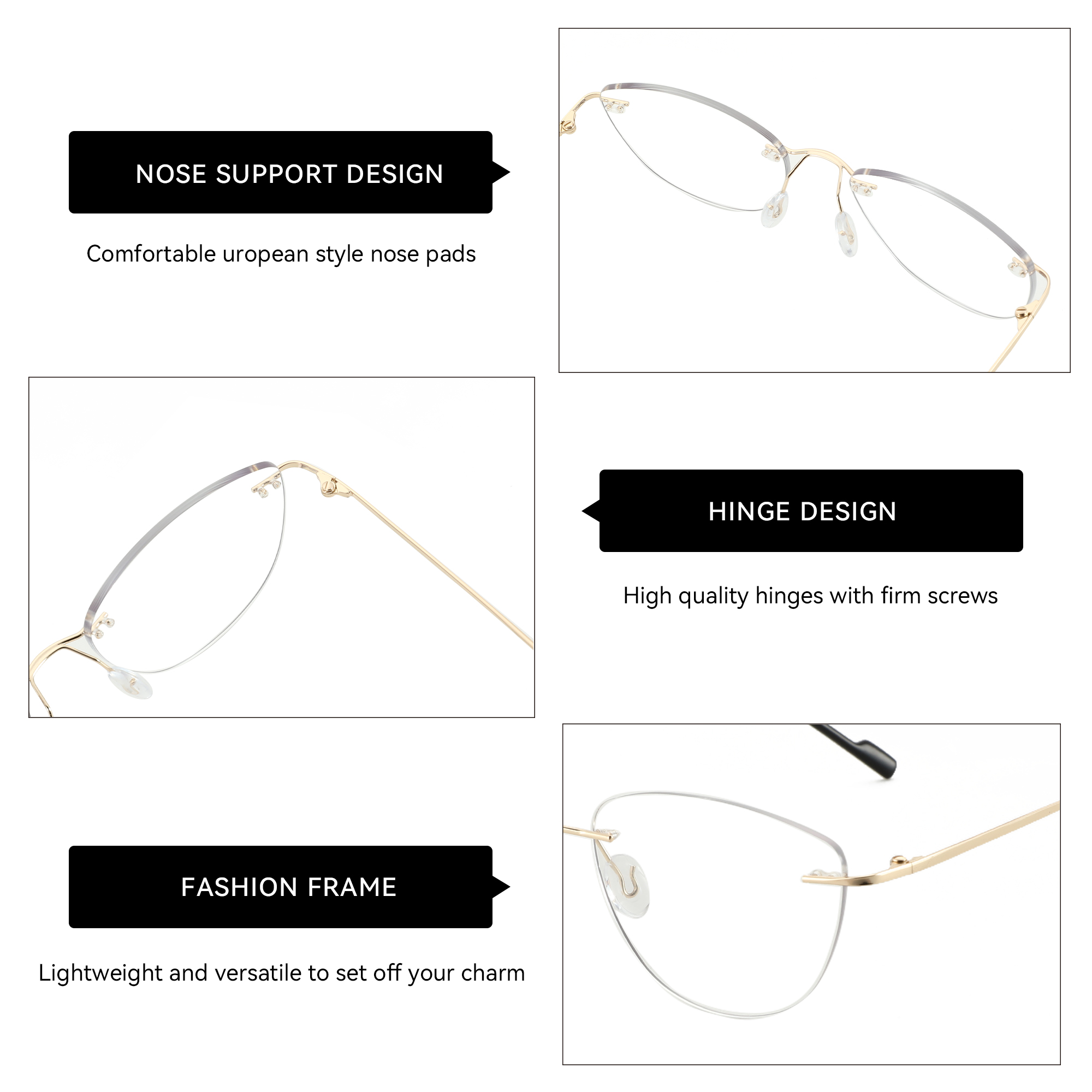 ZENOTTIC Fashion Cat Eye Rimle - Women'S Fashion Glasses Non Prescription 评论和价格